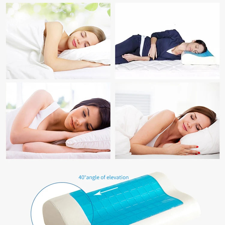 Cooling Gel Memory Foam Pillow – Orthopedic Cervical Support for Comfortable Sleep
