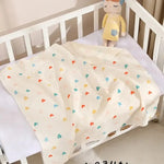 80x80cm Cotton Muslin Baby Swaddle Blanket – Soft & Breathable