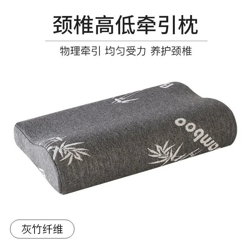 Orthopedic Memory Foam Pillow – Bamboo Fiber Cover for Neck & Shoulder Support