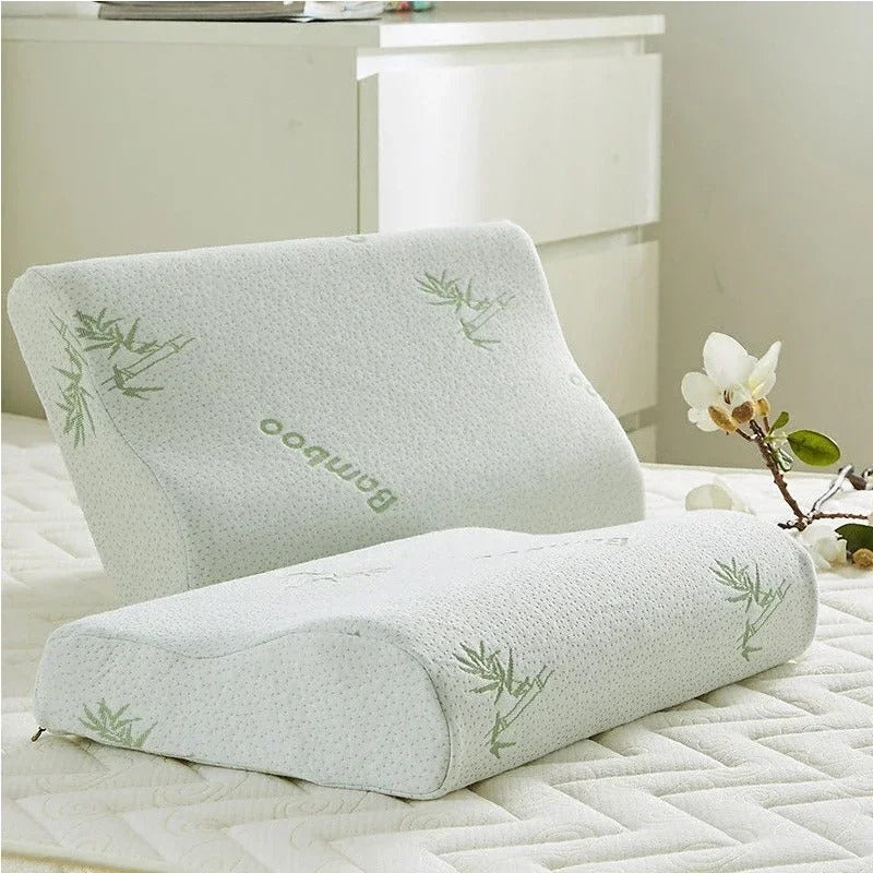 Orthopedic Memory Foam Pillow – Bamboo Fiber Cover for Neck & Shoulder Support
