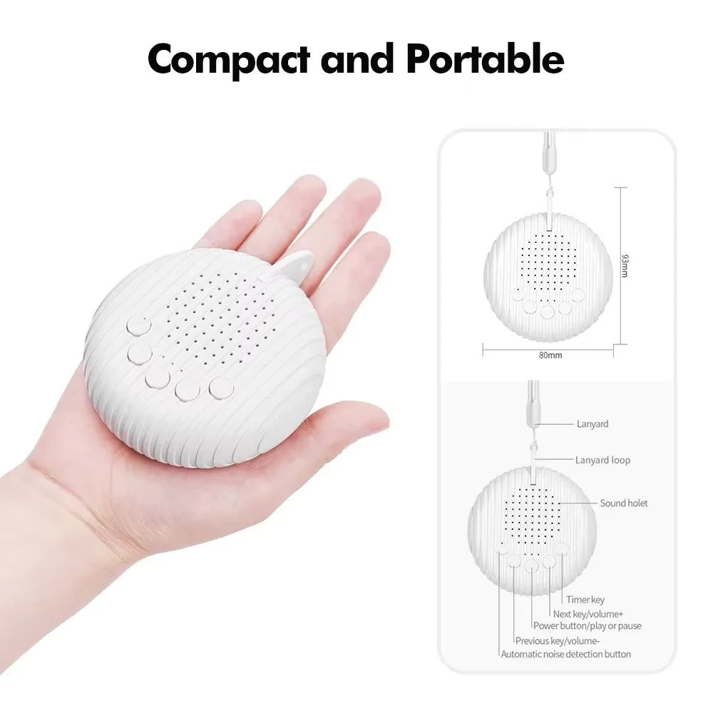 Baby Sleep Sound Machine – Rechargeable with White Noise & Lullabies