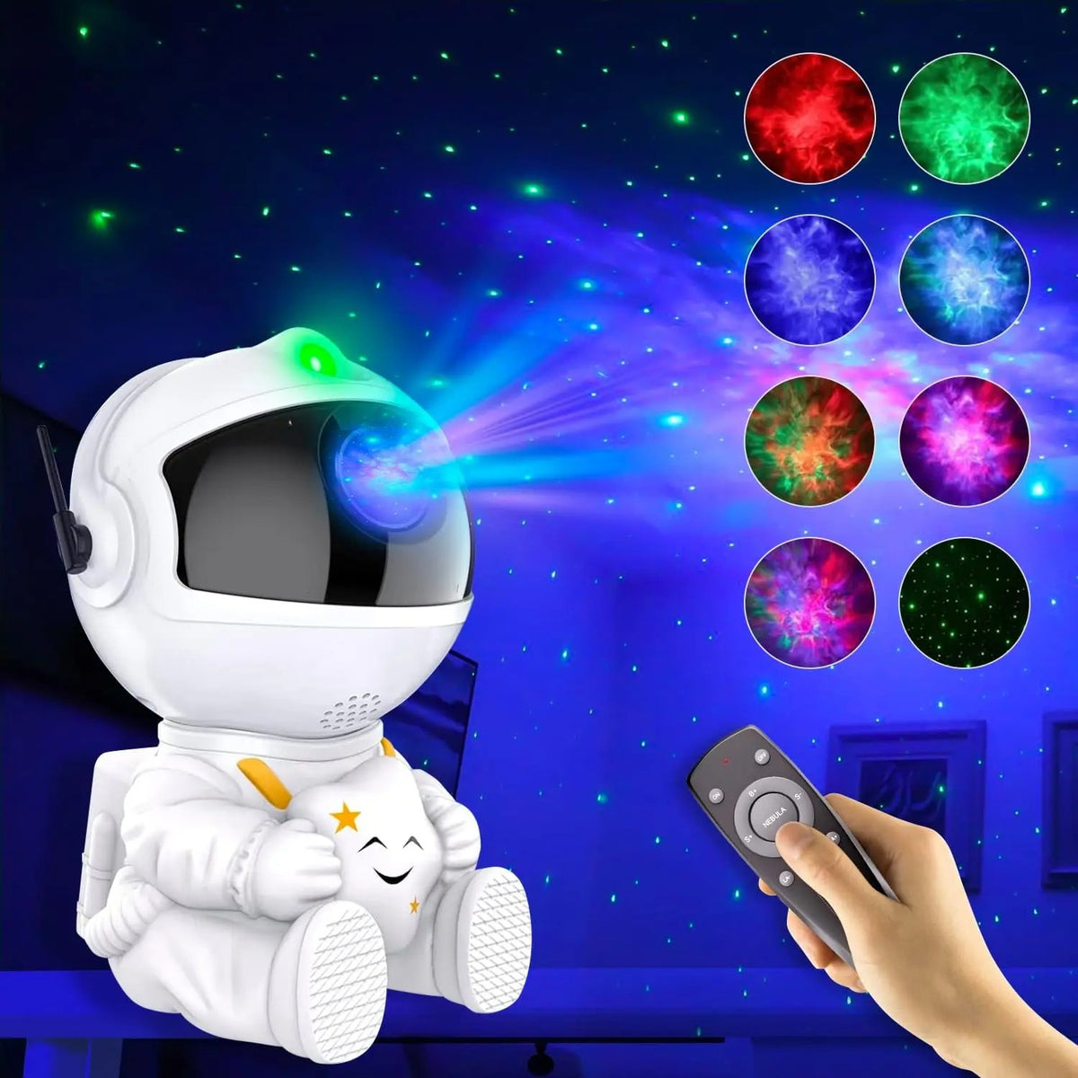 Astronaut Galaxy Projector – LED Starry Sky Night Light for Kids