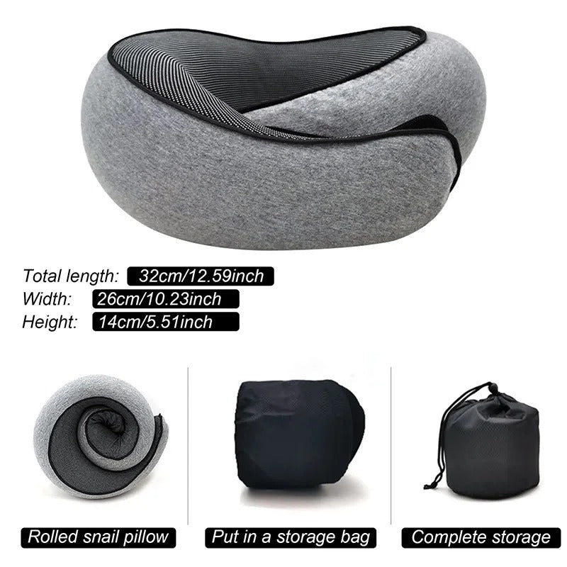 Memory Foam Travel Neck Pillow – U-Shaped & Adjustable