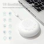 Baby Sleep Sound Machine – Rechargeable with White Noise & Lullabies