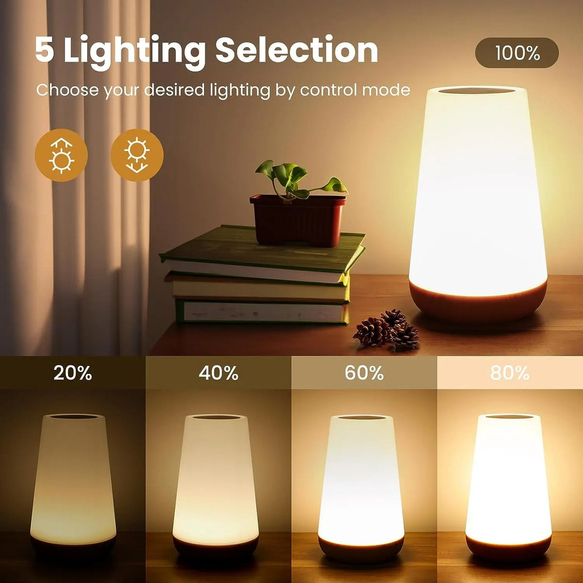 Rechargeable Night Light – 13 Colors, Touch & Remote Control Lamp