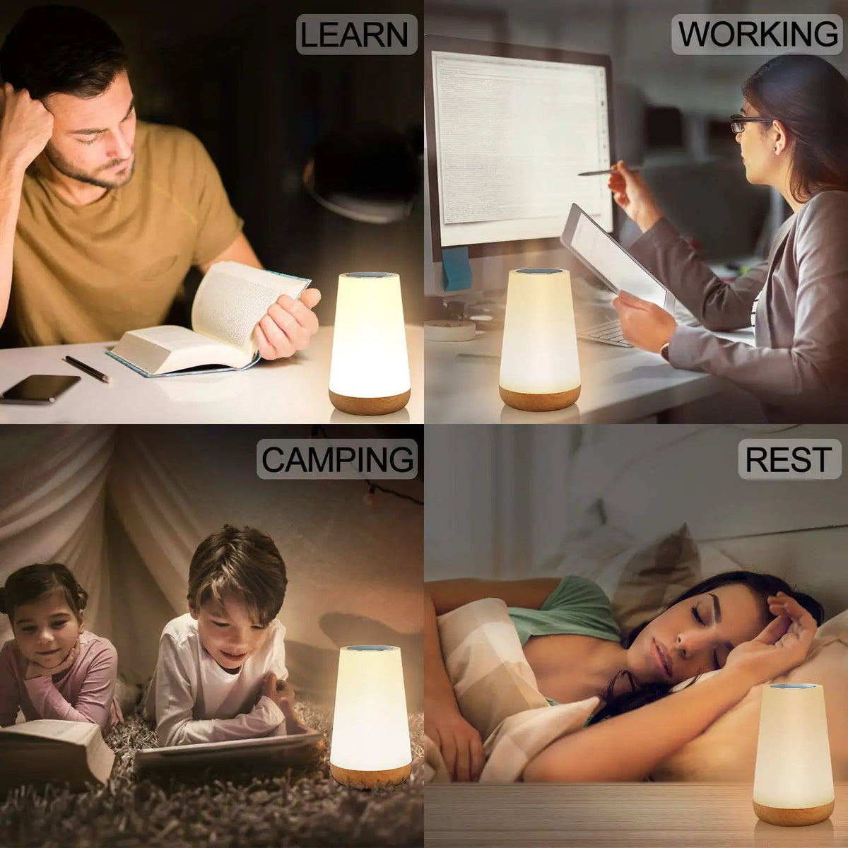 Rechargeable Night Light – 13 Colors, Touch & Remote Control Lamp