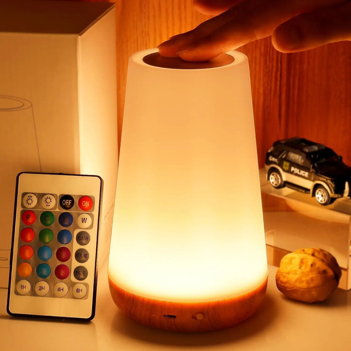 Rechargeable Night Light – 13 Colors, Touch & Remote Control Lamp