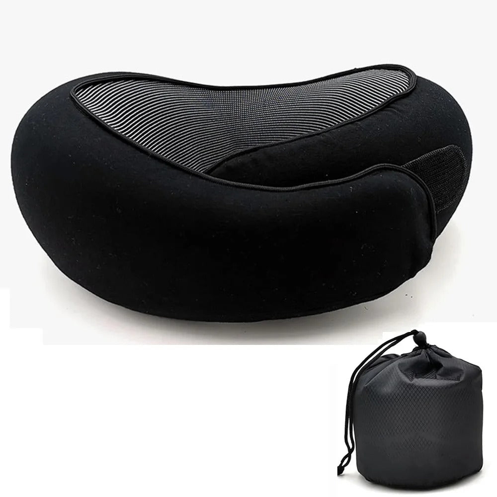 Memory Foam Travel Neck Pillow – U-Shaped & Adjustable