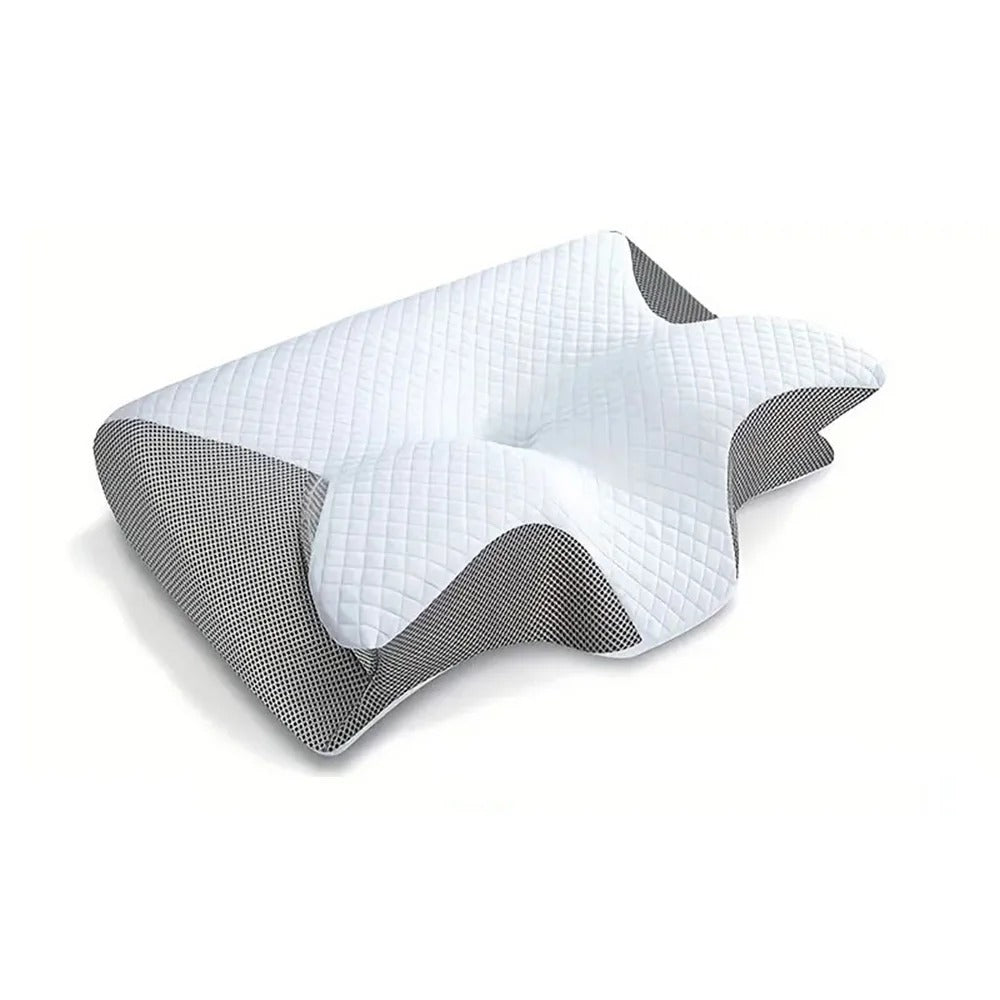 2-in-1 Memory Foam Neck Pillow – Orthopedic Contour Support