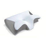 2-in-1 Memory Foam Neck Pillow – Orthopedic Contour Support