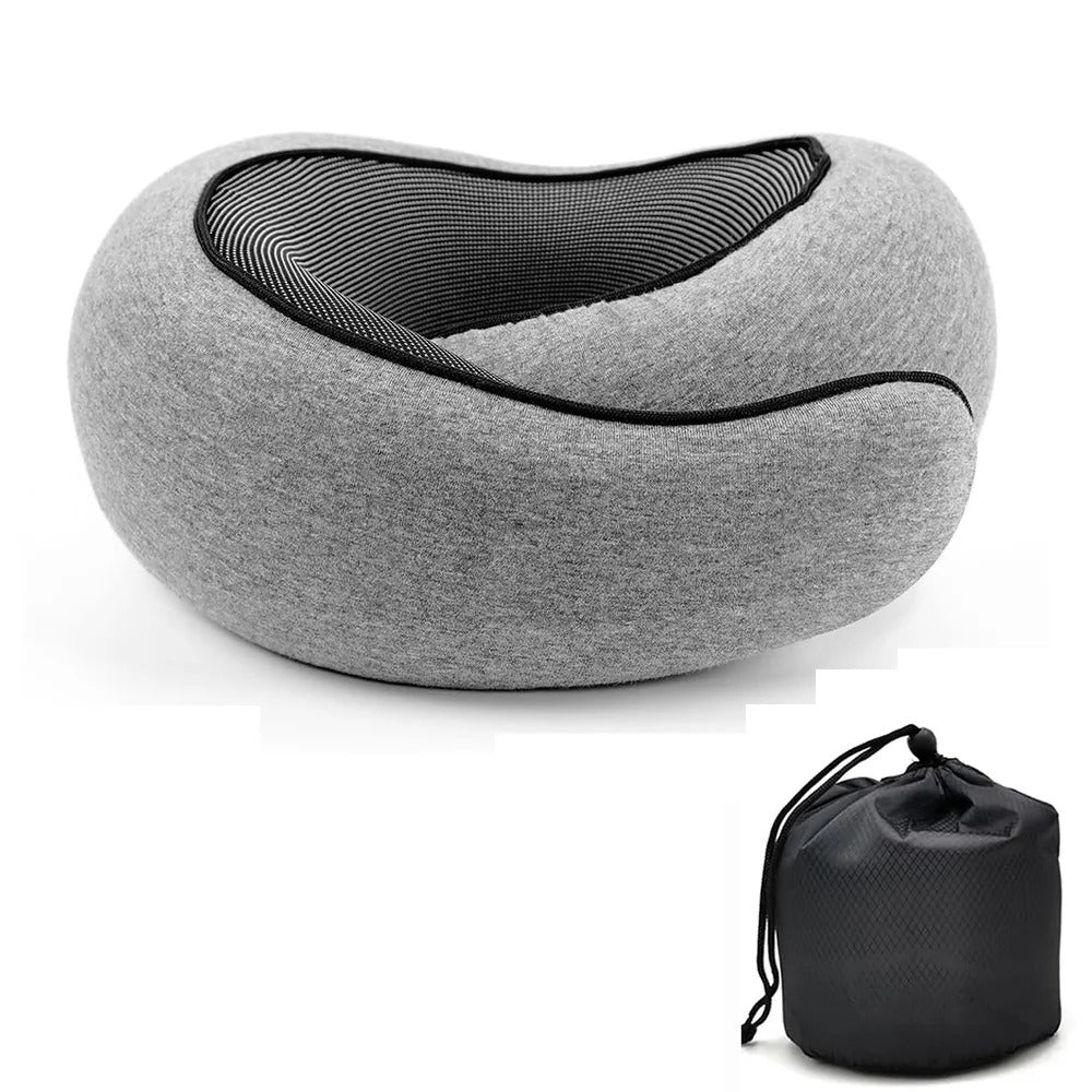Memory Foam Travel Neck Pillow – U-Shaped & Adjustable